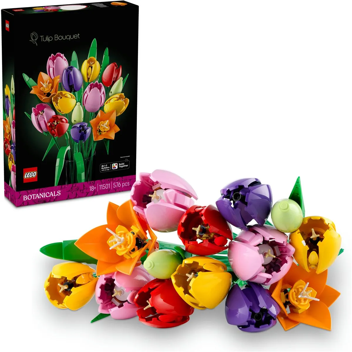 LEGO Botanicals Boeket Tulpen 11501 - 576 Stukken - Multicolor