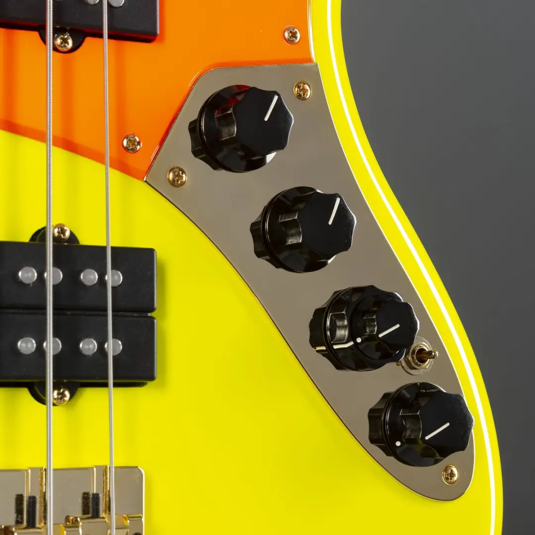 Fender MonoNeon Jazz Bass V MN - 5 Snaren Neon Yellow