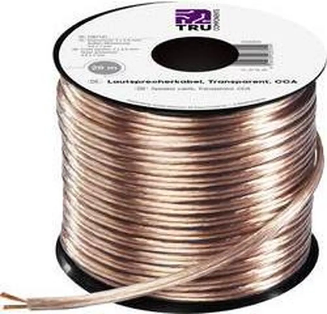 Tru Components Luidsprekerkabel 2x2.5mm² Transparant 20m