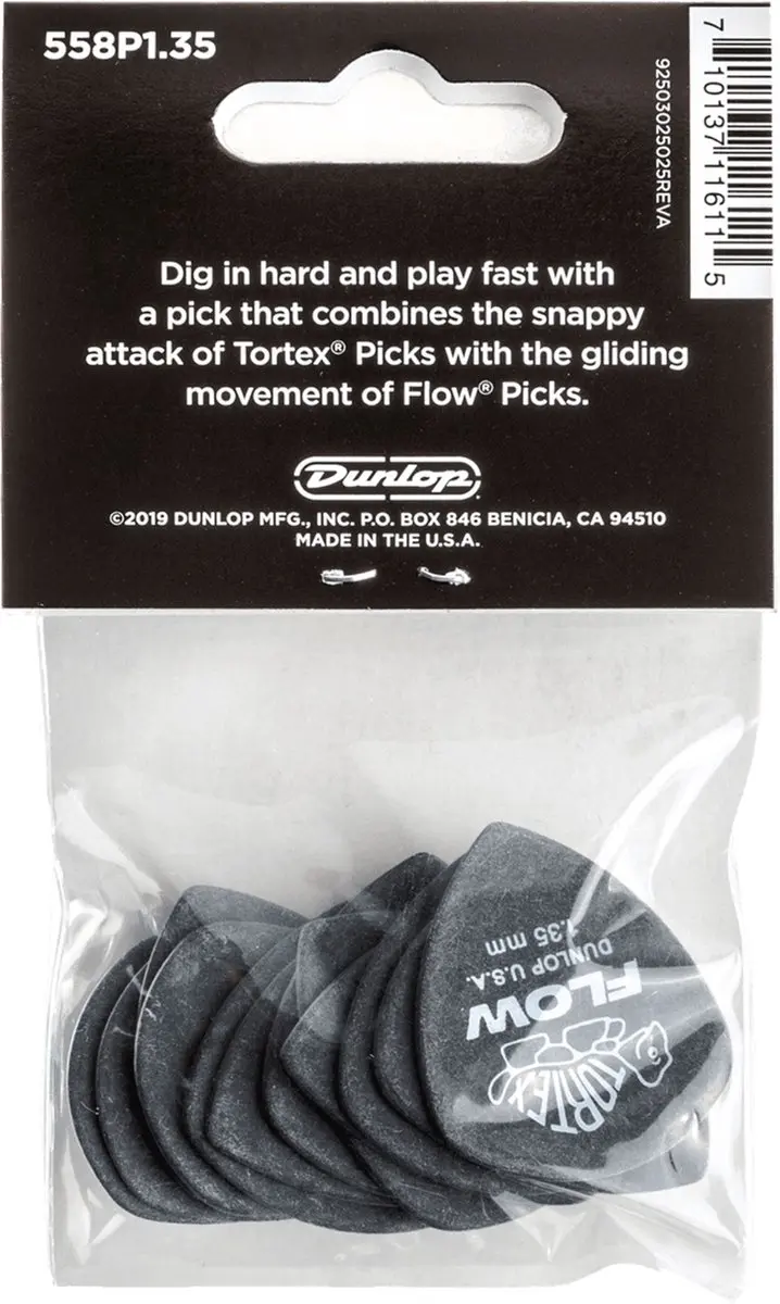 Dunlop 558P1.35 Flow Standard Plectrumset - 1,35 mm