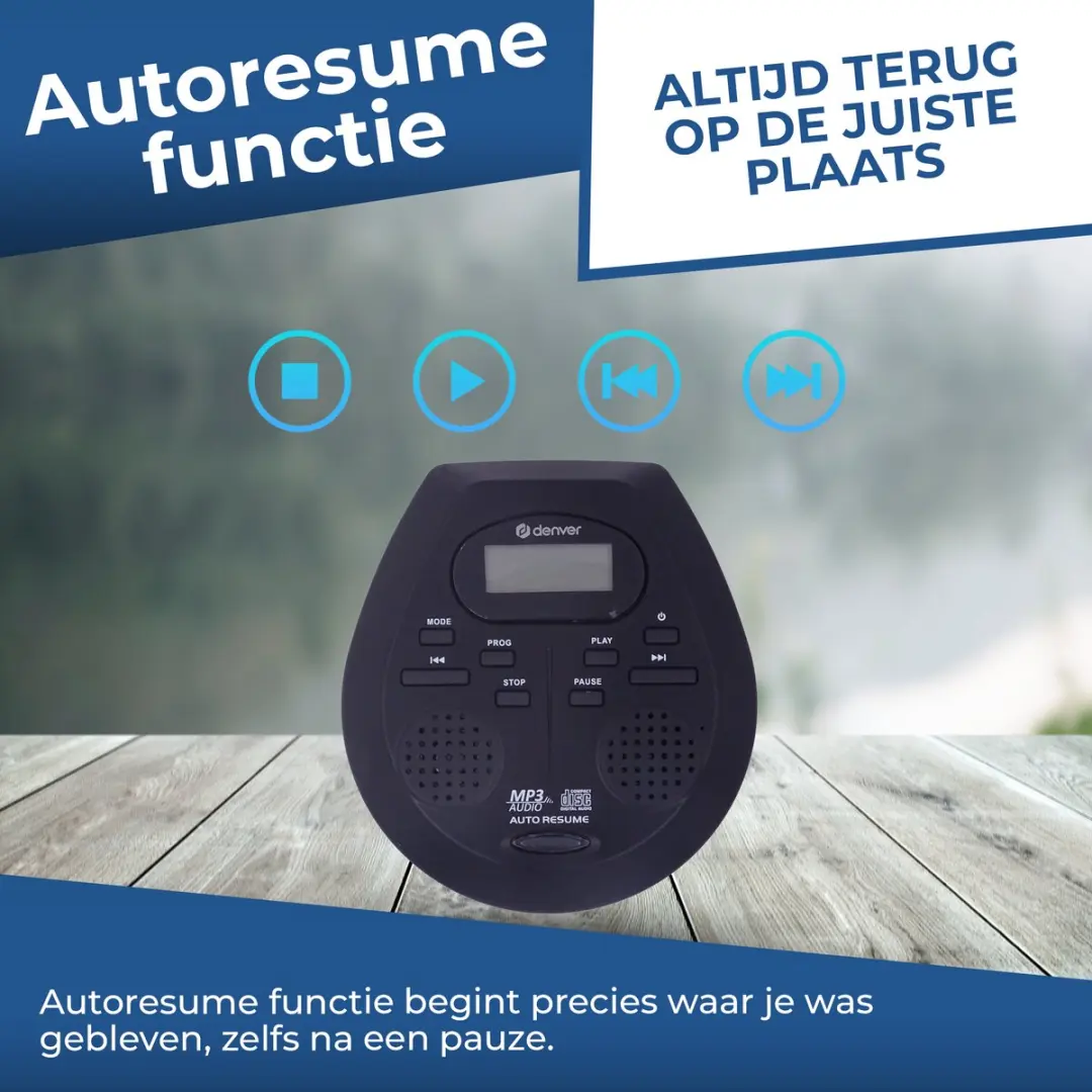 Denver DMP395 Discman - Anti-Shock - Zwart