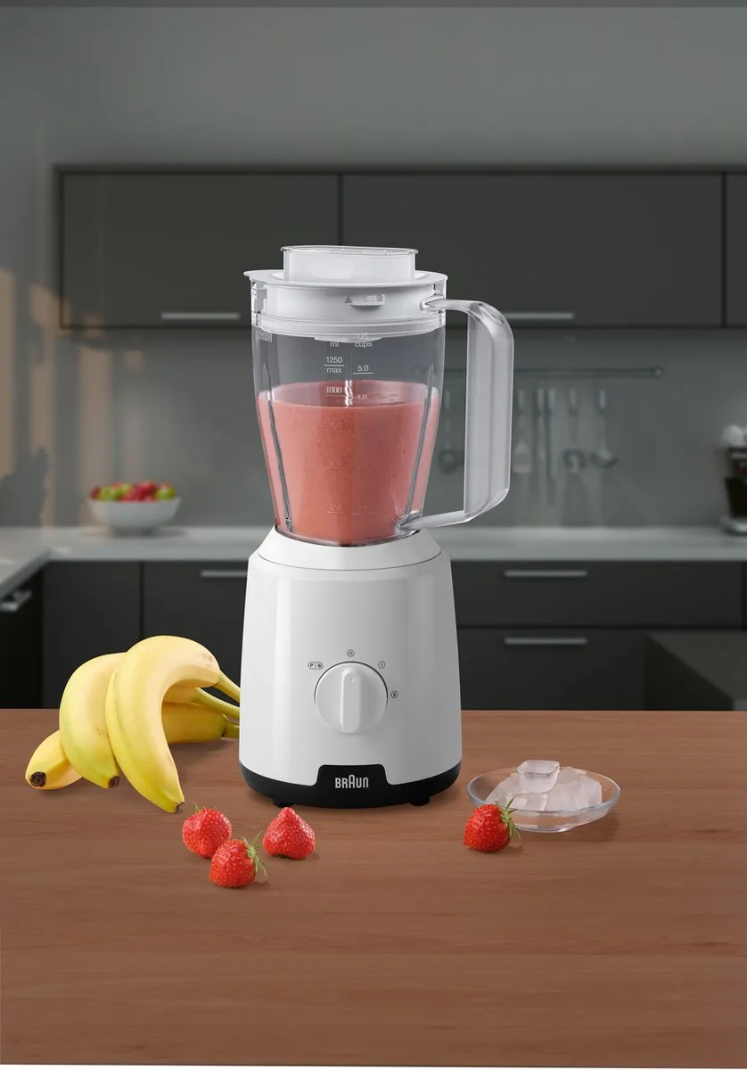 Braun PowerBlend 1 JB1000WH Blender - 600W - 1,5L - Wit