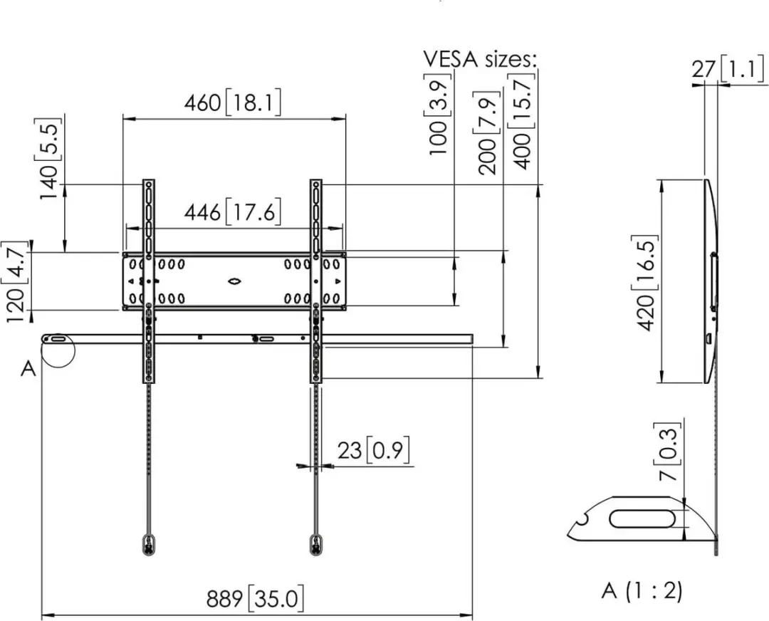 Vogel's PFW 4500 Wandbeugel 42-55" - Zwart