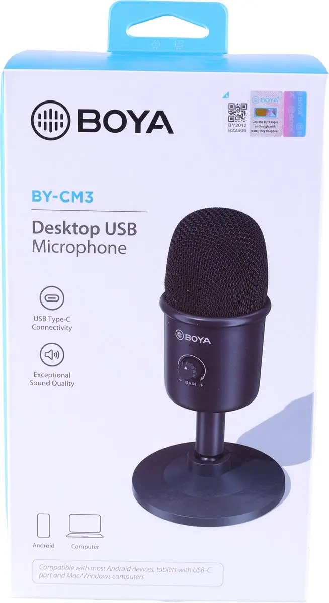 Boya BY-CM3 USB Studio Microfoon - Zwart