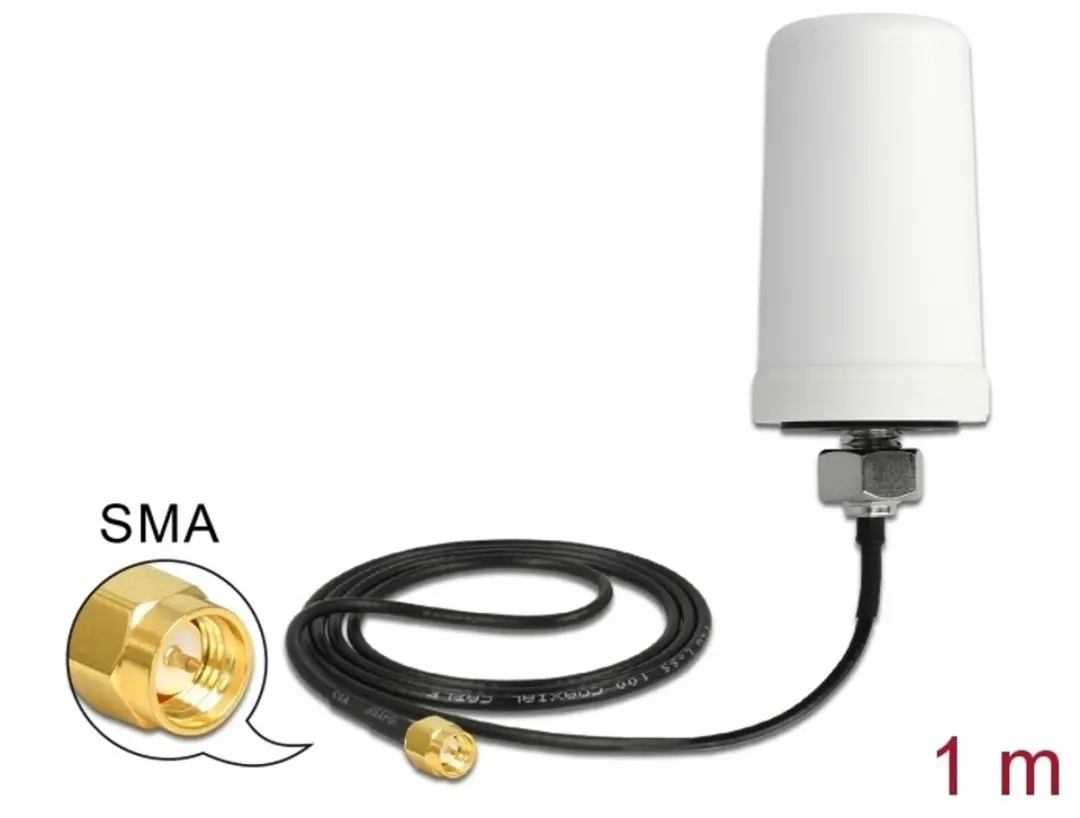 Delock Antenne LTE SMA 1,7-2,0dBi 1m