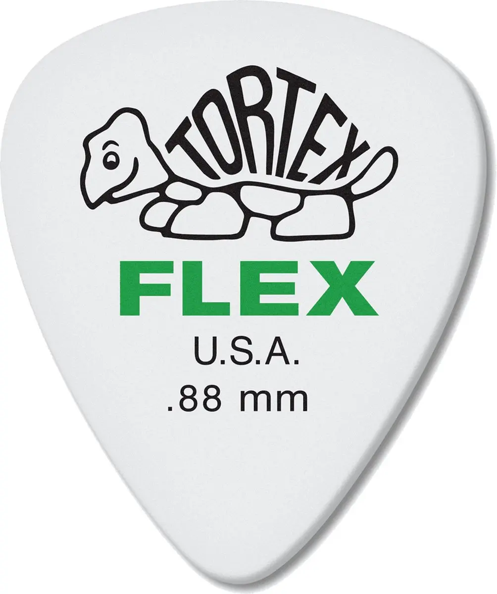 Dunlop Tortex Flex 0.88mm Plectrum - 12 Stuks