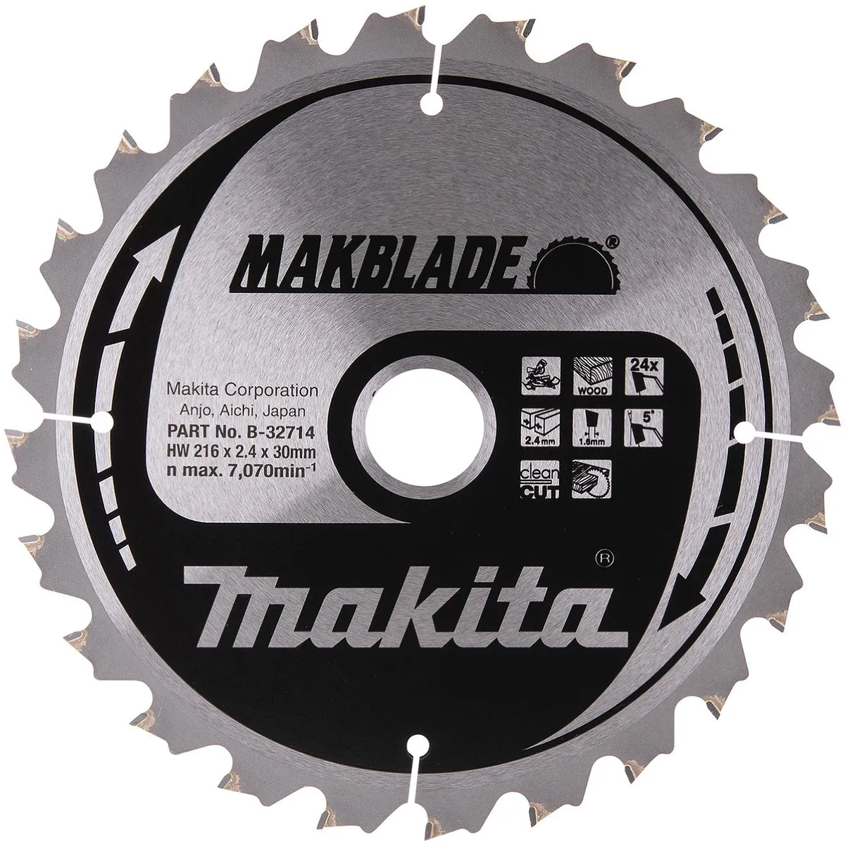 Makita B-32714 Afkortzaagblad Hout 216x30x2,1mm