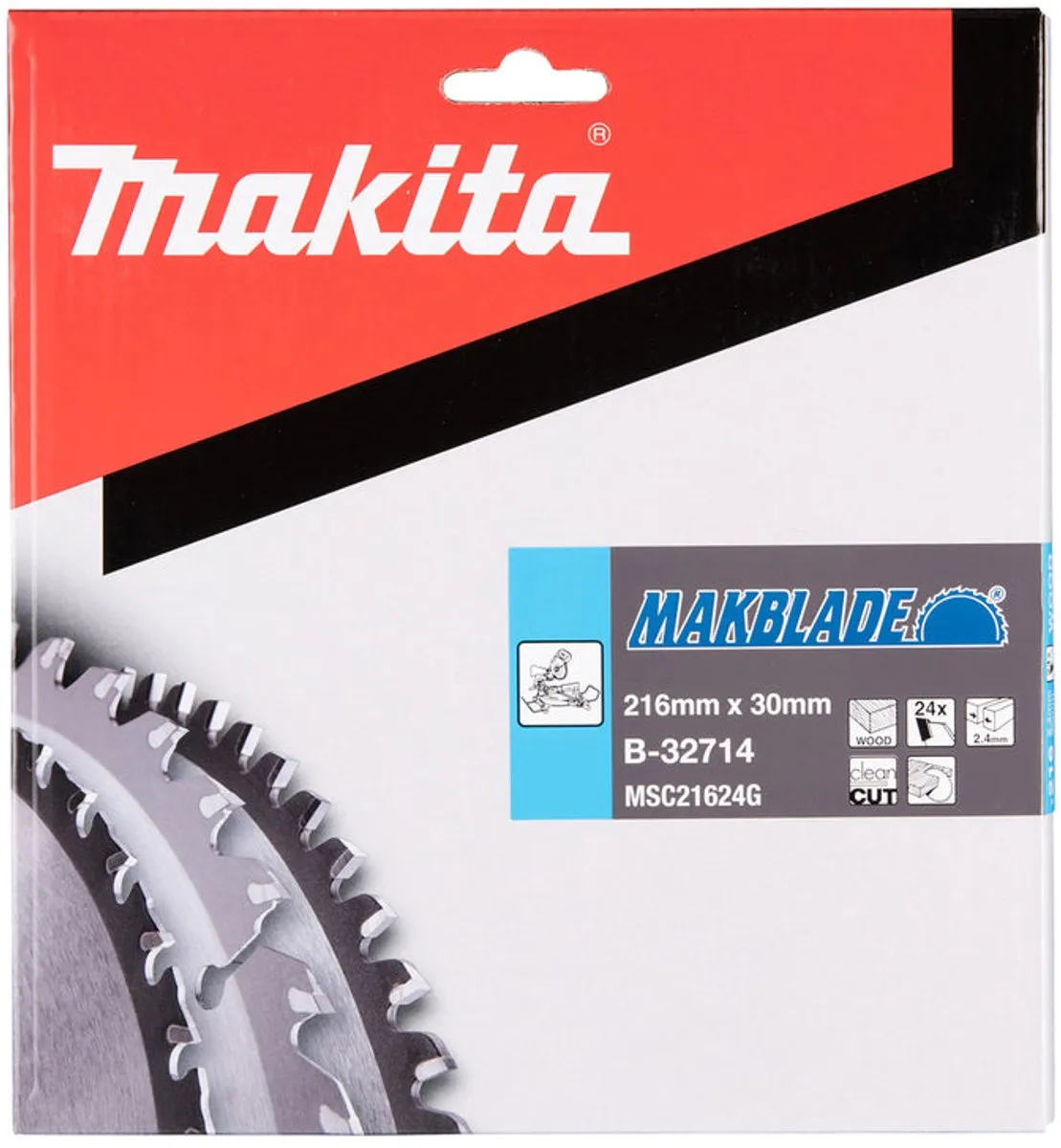 Makita B-32714 Afkortzaagblad Hout 216x30x2,1mm - 24 Tanden