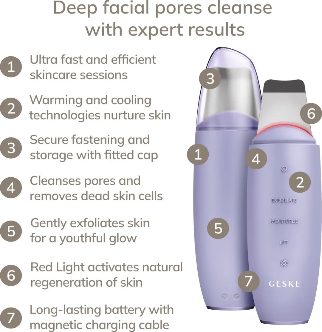 GESKE SmartAppGuided MicroCurrent Skin Scrubber GK000044PL01 - Gezicht & Hals - Purple