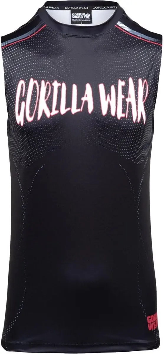 Gorilla Wear Clayton Tank Top - Zwart/Rood S