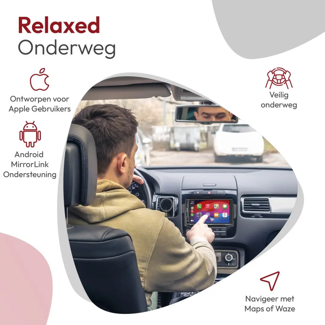 Caliber RMD901DAB-CP Autoradio 7" - 4x100W - CarPlay - Achteruitrijcamera - Zwart