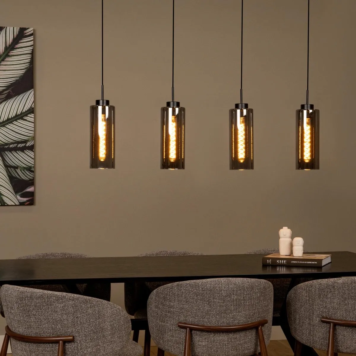 Lucide Bruno Hanglamp 4xE27 Fumé