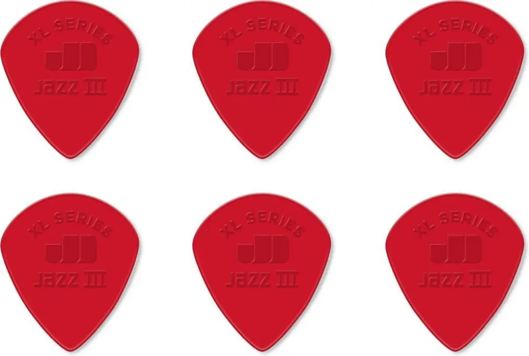 Dunlop Jazz III XL Plectrum 1.38mm - Rood 6 Stuks