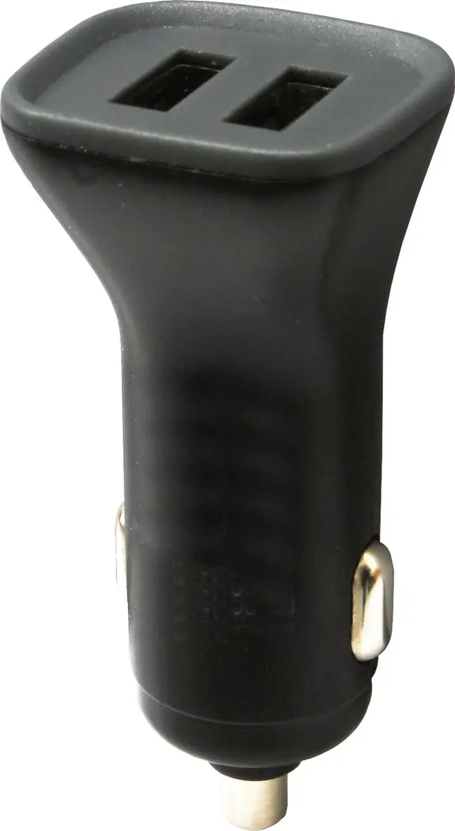 Carpoint 12/24V Duo USB Autolader 2.4A - 24W - Zwart