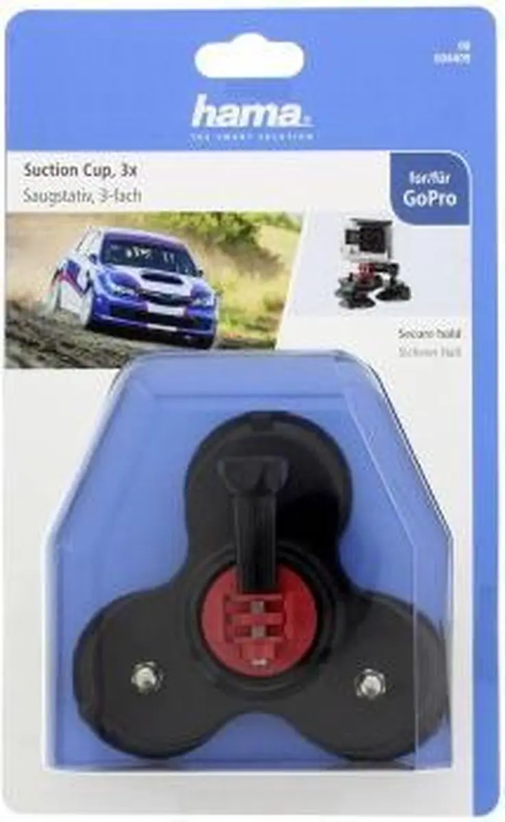 Hama Suction Cup 3X voor GoPro - 8kg - Kleurenmix