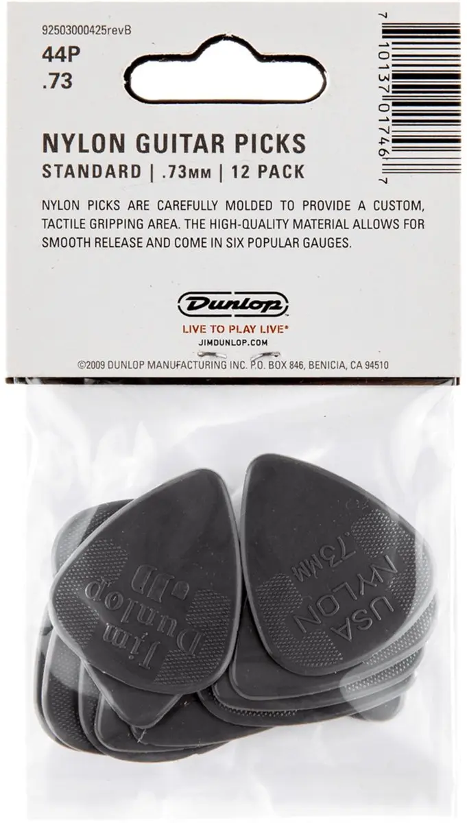 Dunlop Nylon Standard .73 Plectrum - 12 Stuks