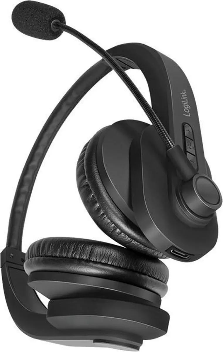 Logilink BT0060 On-Ear Bluetooth Headset - Zwart