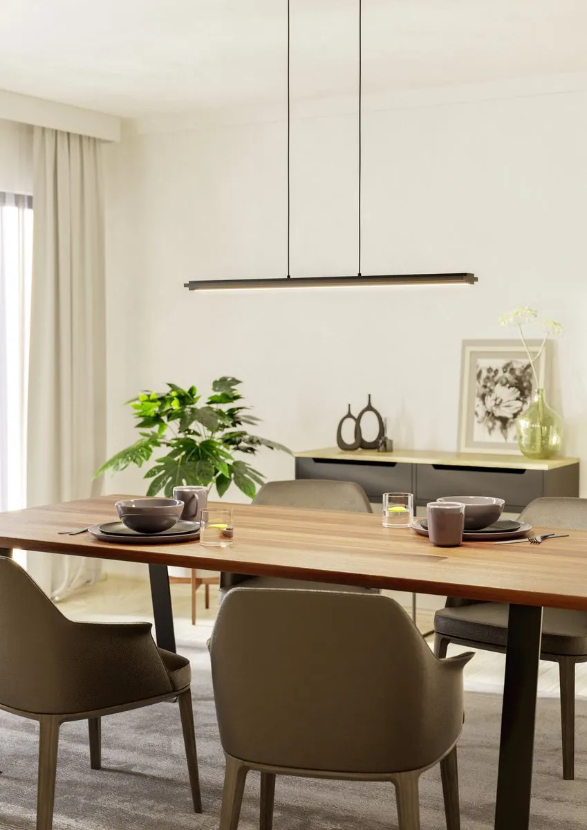 Eglo Cambulos Hanglamp LED 93,5cm - Zwart/Wit - Dimbaar - afbeelding 6 van 6