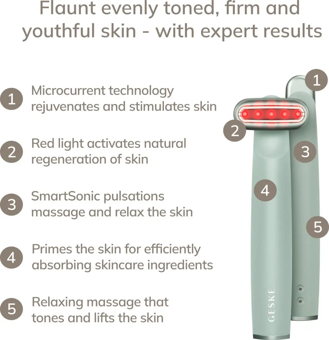 GESKE Skin Firming Wand GK000068GN01 - Microcurrent Gezichtsversteviger - 7-in-1 - Groen - afbeelding 6 van 6