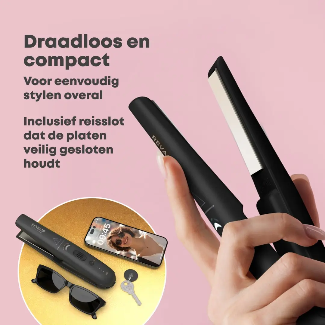 Revamp ST1700 Draadloze Mini Stijltang - Zwart