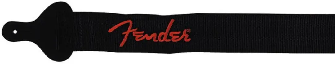 Fender Gitaarband Rood Logo - Universeel - Zwart - afbeelding 6 van 6