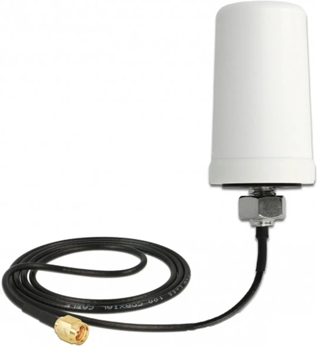 Delock WLAN Antenne SMA - 1,4-3,0 dBi Omnidirectioneel - 1m Kabel - Wit