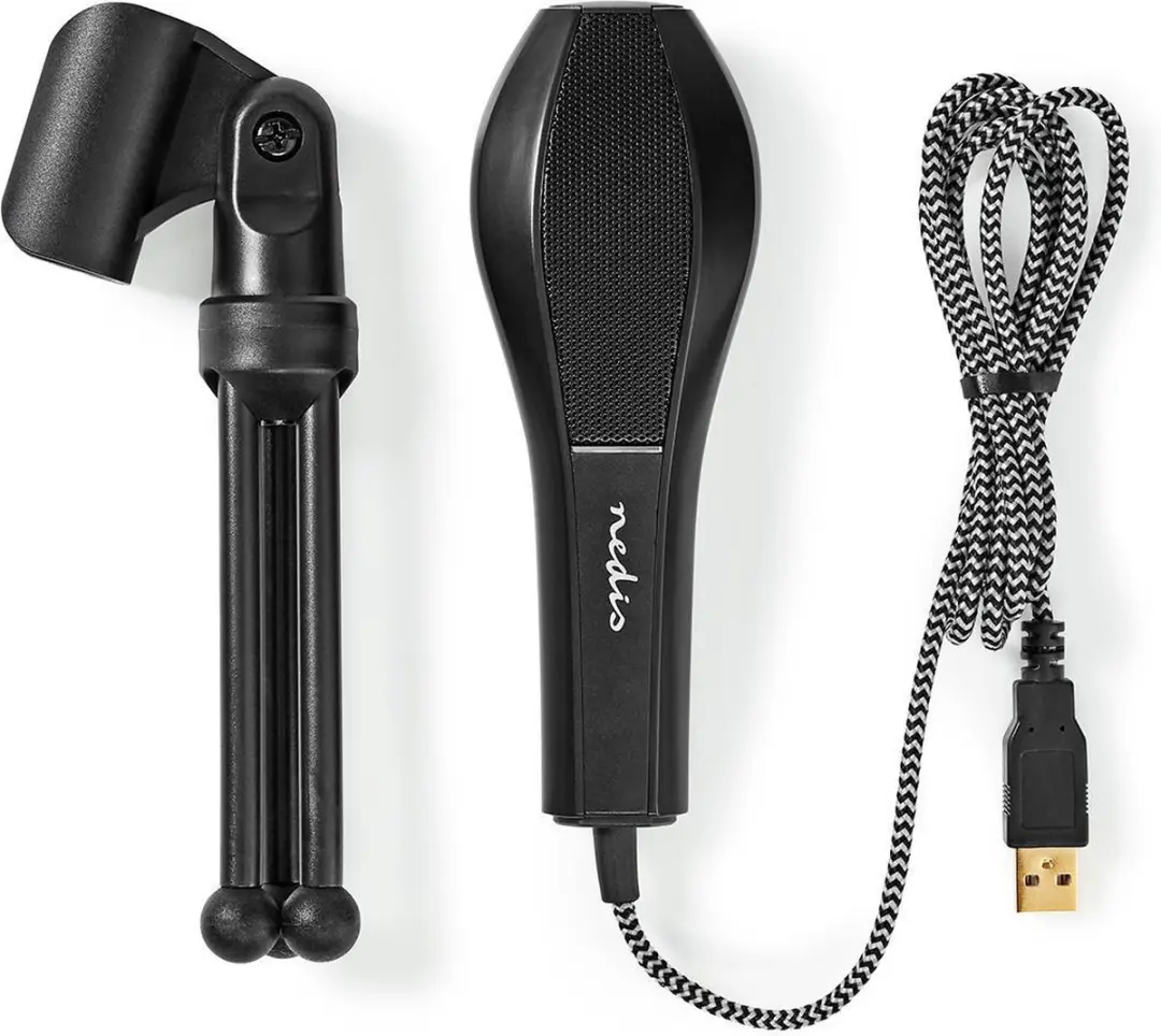 Nedis MICTU100BK USB Microfoon - Zwart - afbeelding 6 van 6