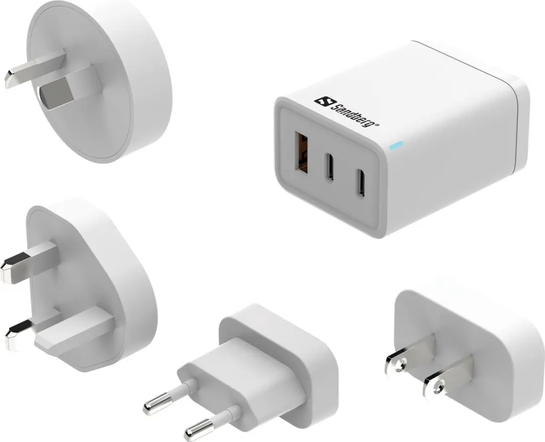Sandberg 441-59 Universele Oplader 65W - 3x USB - Wit