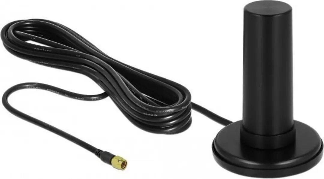 Delock 5G LTE Antenne SMA - 3 dBi Omnidirectioneel - RF195 3m - Zwart - afbeelding 4 van 4