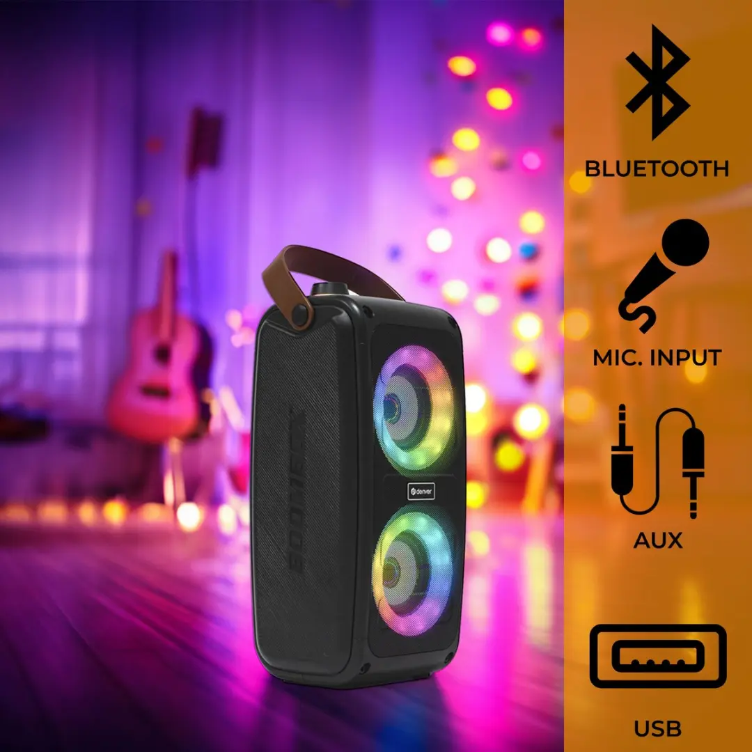 Denver BTV230 Draadloze Bluetooth Speaker - 100W - Zwart
