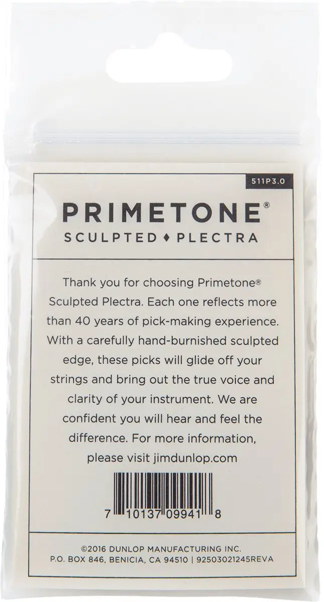 Dunlop Jim Dunlop Primetone Plectrum 3.00mm - 3 Stuks