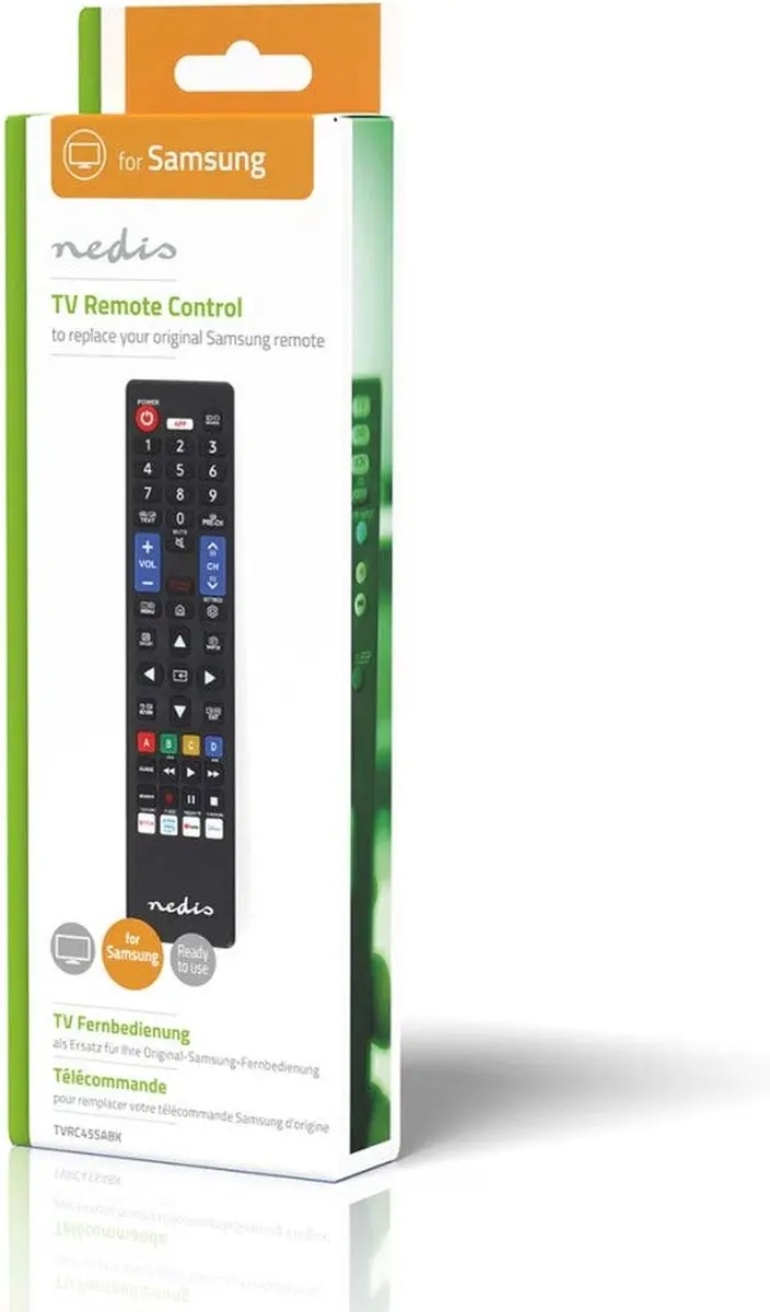 Nedis TVRC45SABK Vervangende Afstandsbediening - Samsung - Zwart