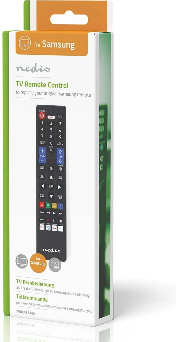 Nedis TVRC45SABK Vervangende Afstandsbediening - Samsung - Zwart