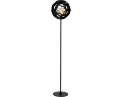 Lucide HANNELORE Vloerlamp Ø30cm - 1xE27 - Zwart