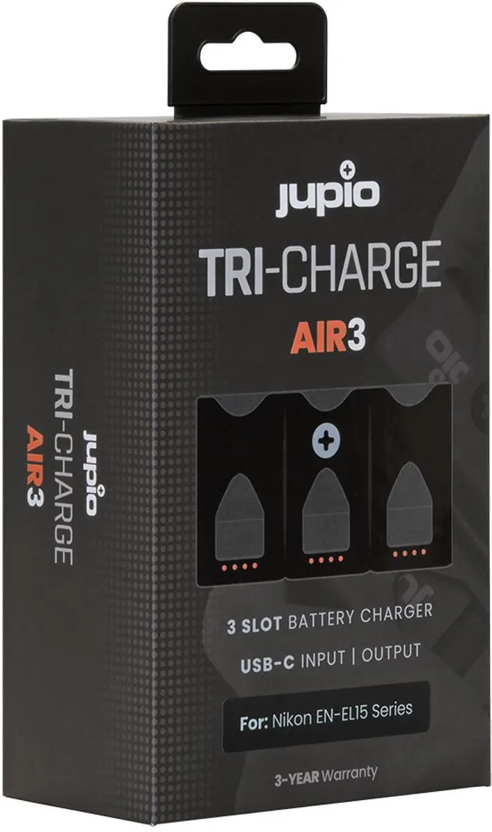 Jupio Tri-Charge AIR3 TCA3-ENEL15 - Systeemcamera - Zwart