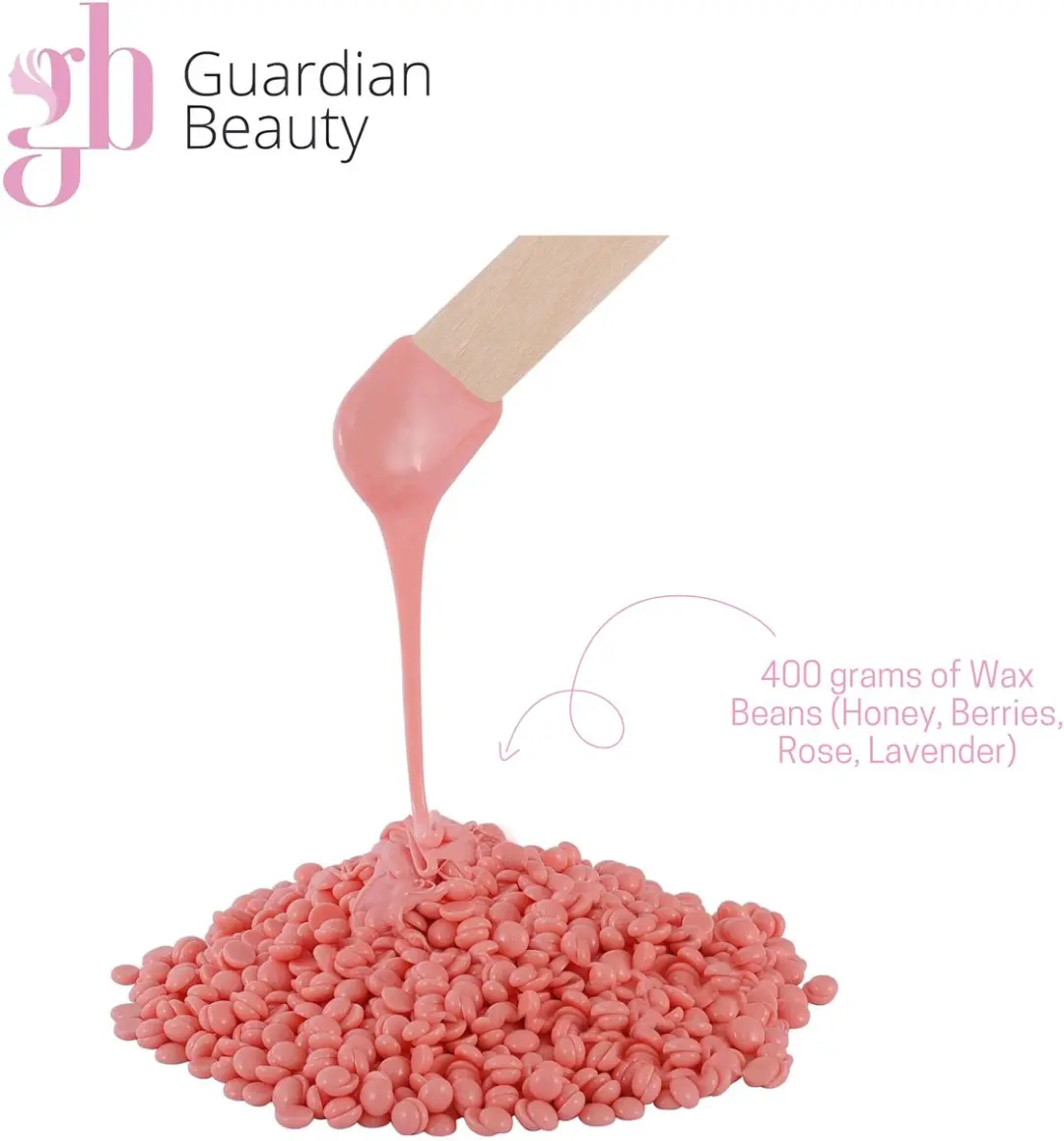 Guardian Beauty Wax Warmer Ontharingset - Zwart - 400g Harde Wasbonen - afbeelding 6 van 6