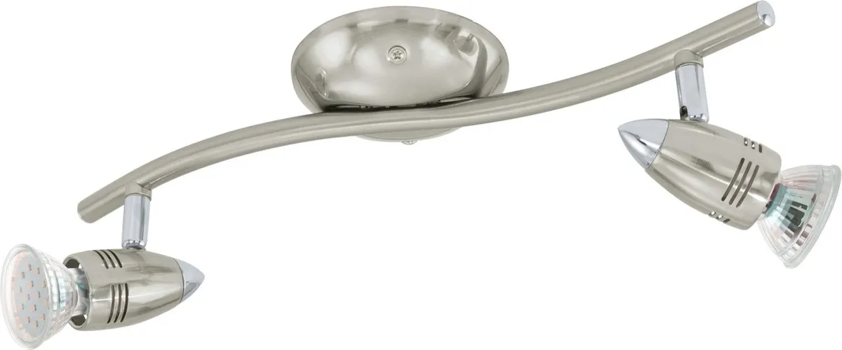 Eglo Magnum Plafondspot 2 Licht - Nikkel-Mat/Chroom