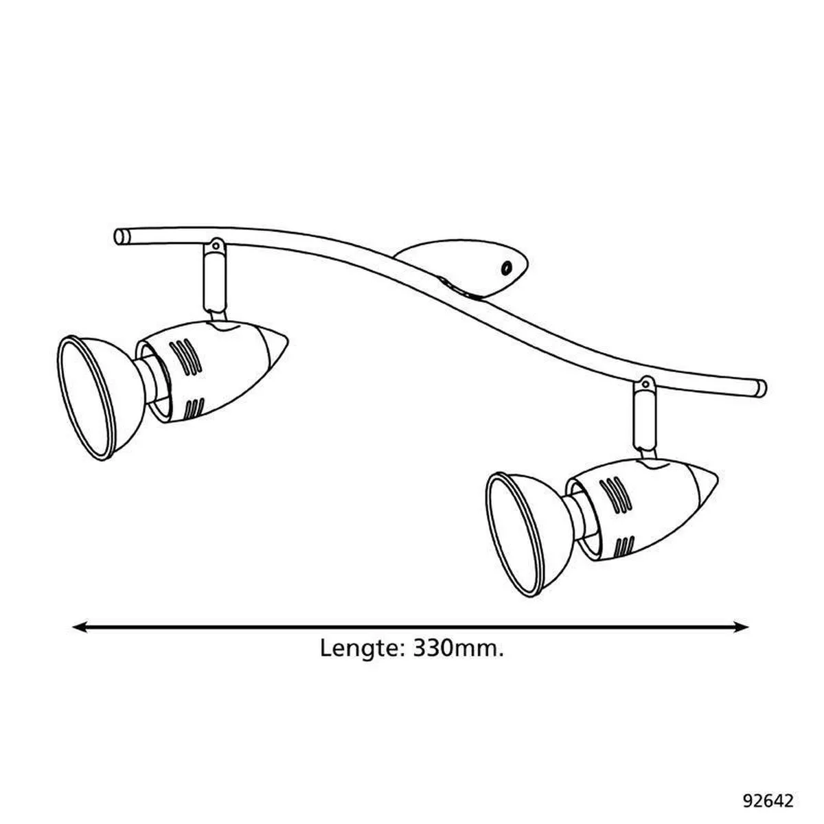 Eglo Magnum Plafondspot 2 Licht - Nikkel-Mat/Chroom
