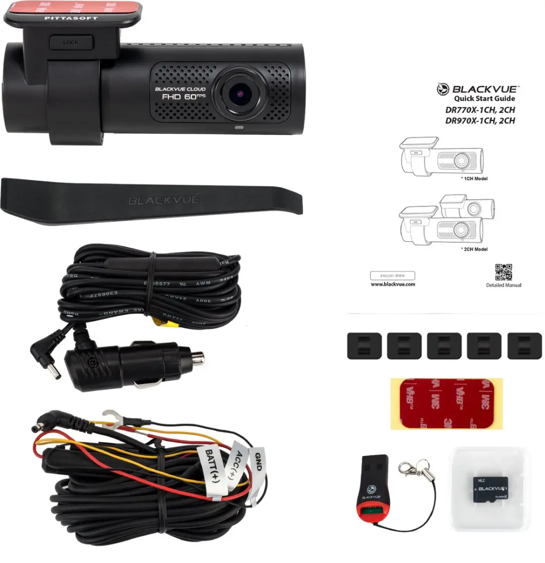 BlackVue DR770X-1CH II Dashcam - 1080P - 64GB - Zwart