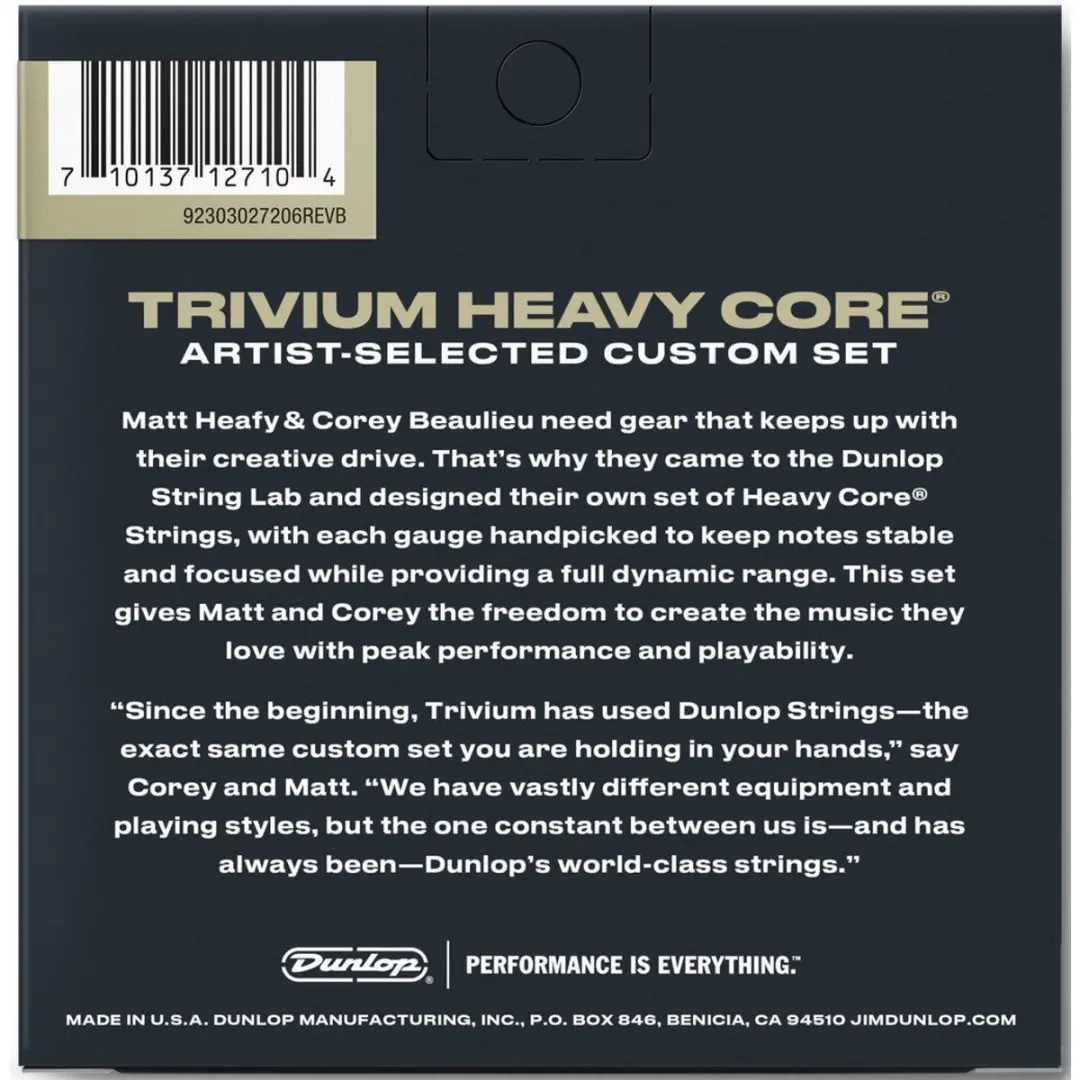 Dunlop Trivium Heavy Core String Lab Series TVMN1052 Snarenset - 6 Stuks