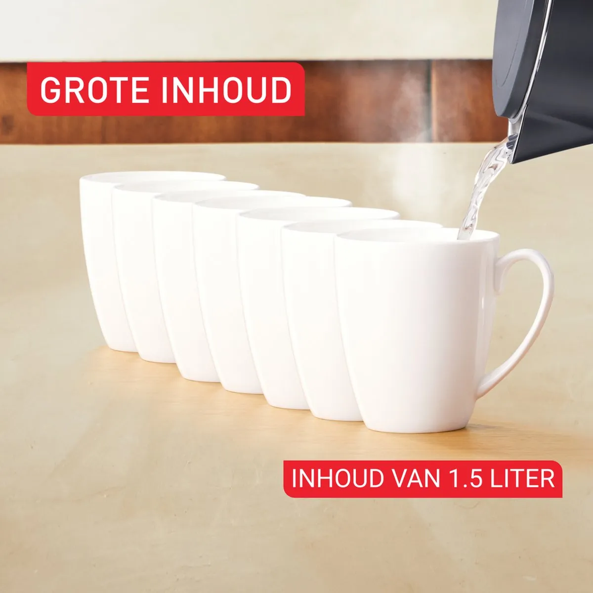 Tefal Thermo Protect Waterkoker KO1408E0 - 1500W - Zwart