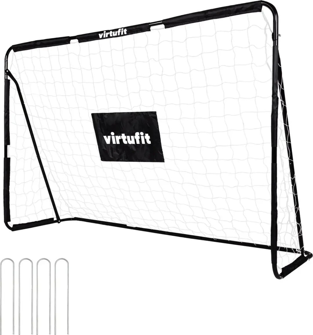 Virtufit Voetbaldoel 120x80cm Groen - Incl. grondankers