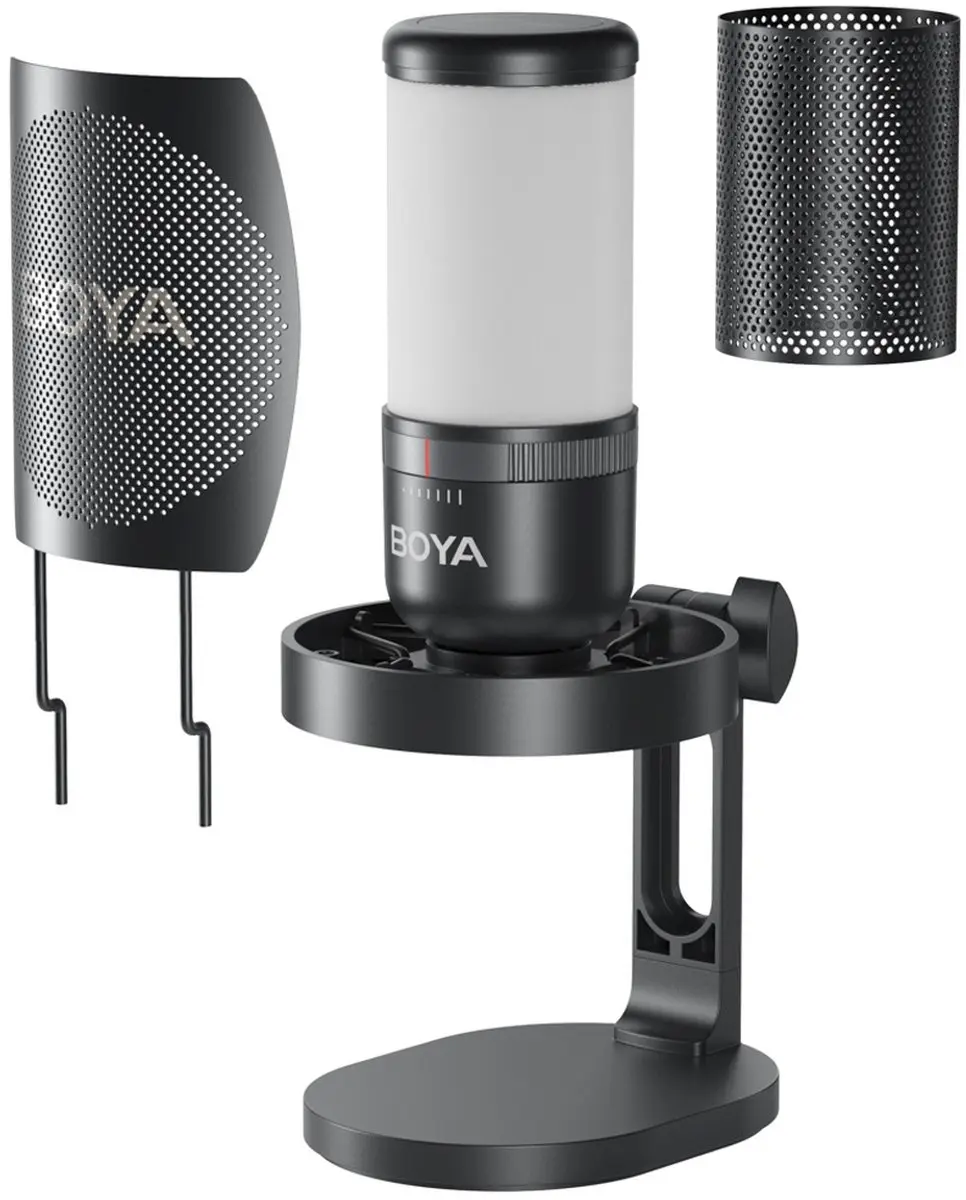 Boya K3 Podcastmicrofoon - Zwart/Blauw