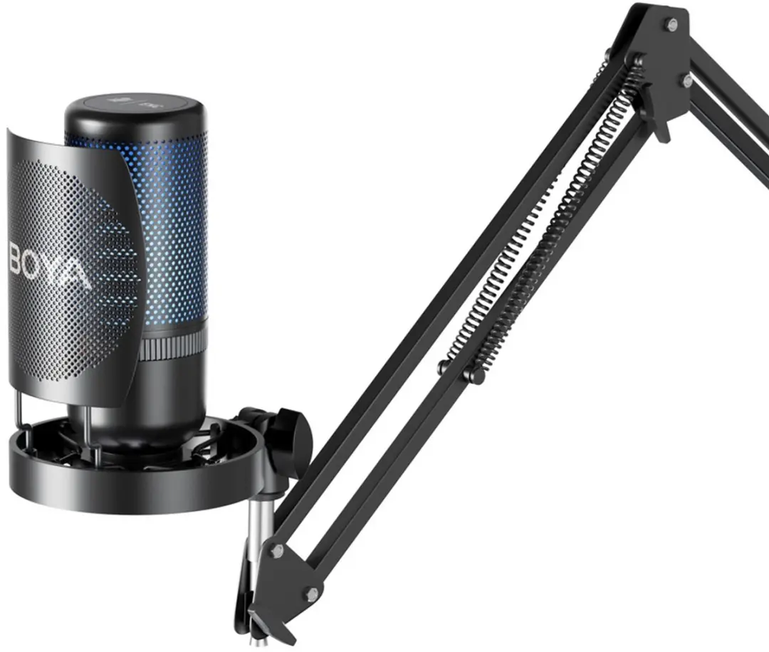 Boya K3 Podcastmicrofoon - Zwart/Blauw