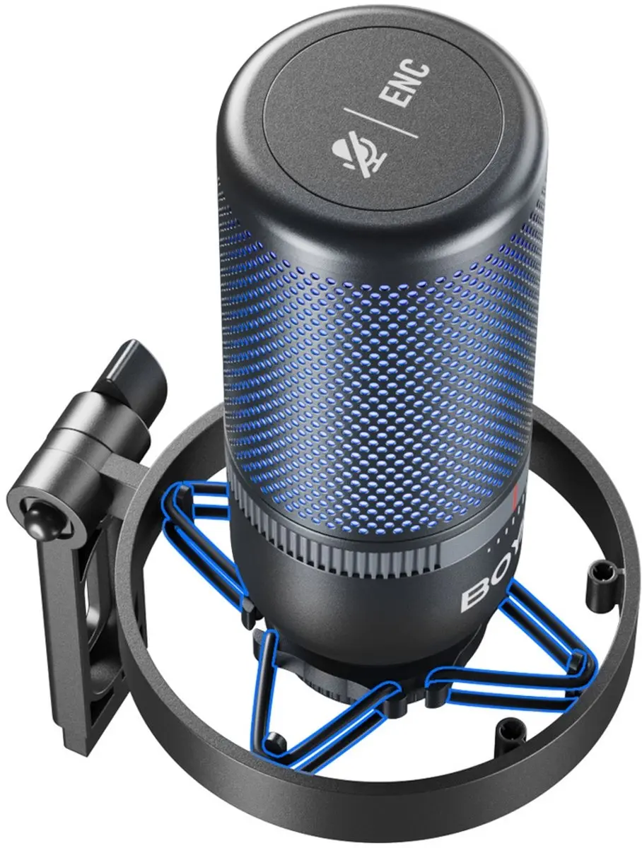 Boya K3 Podcastmicrofoon - Zwart/Blauw
