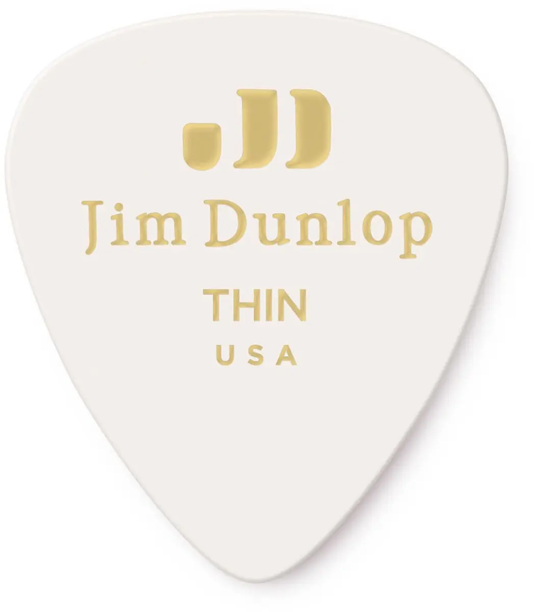 Dunlop Celluloid Plectrums - Wit - 12 Stuks