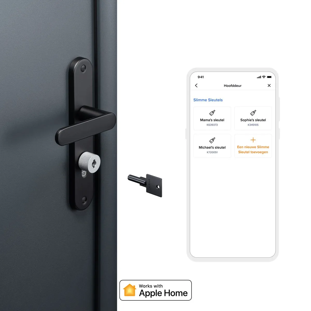 Netatmo Slim Deurslot Cilinderslot - 3 Sleutels - NFC - Apple HomeKit - Silver - afbeelding 6 van 6