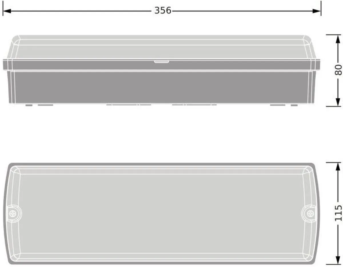 LEDVANCE LED Bulkhead Compact 8W Warm Wit - 840lm - 3000K - 356x115mm - IP65
