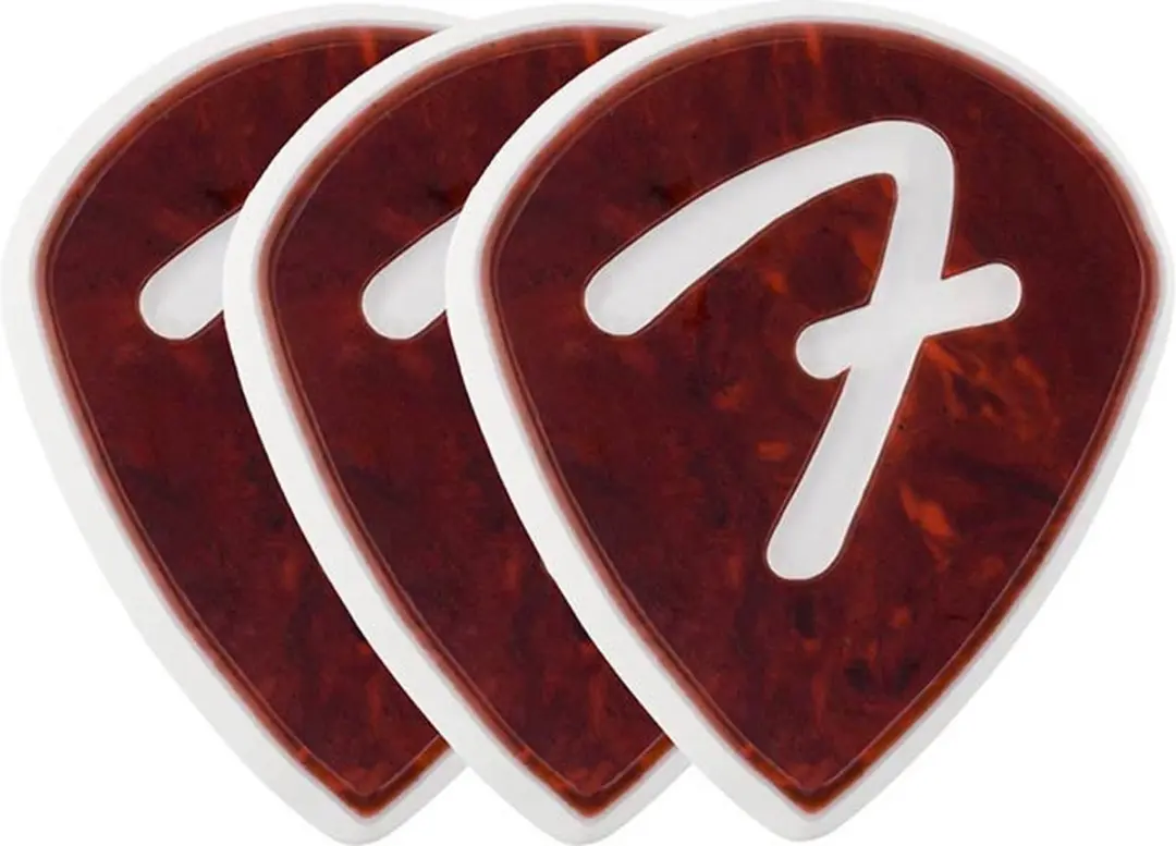 Fender Grip Drie Lagen Celluloid Plectrums 551 - Schelp - 3 Stuks