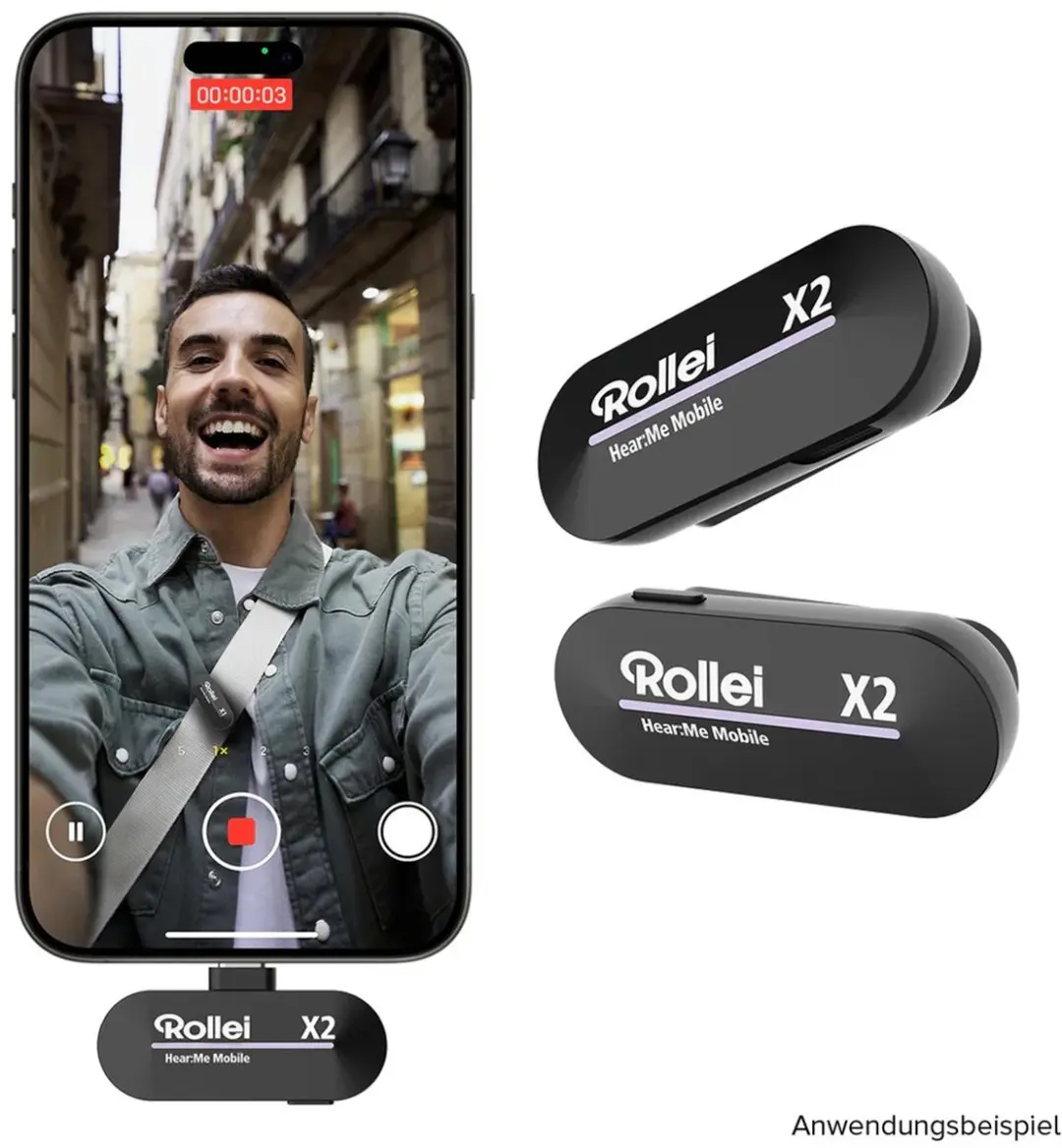 Rollei Hear Me Wireless Mobile X2 28713 Microfoon - Zwart